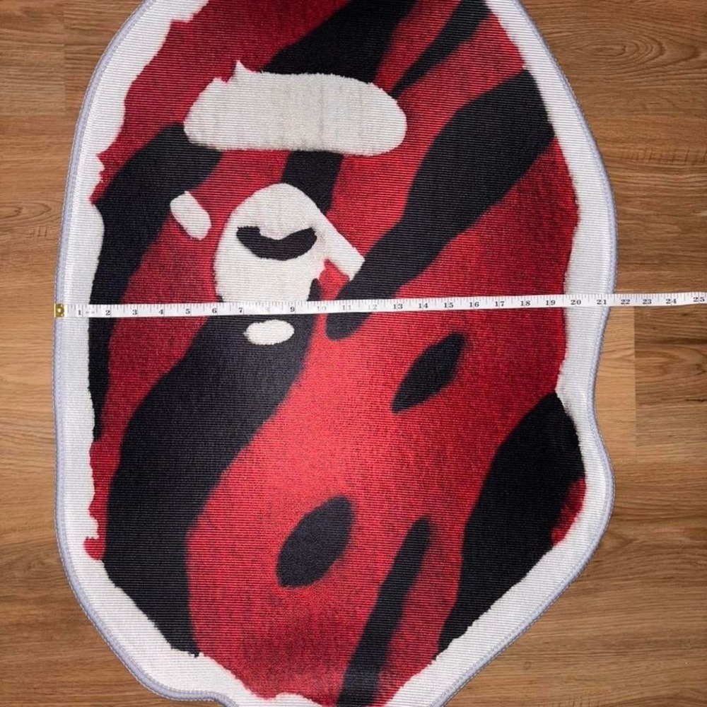 Bape Camo Ape Head Rug (Red/Black) - Picture 3 of 3